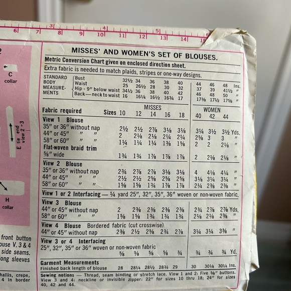 5/$25 Simplicity5359 Vintage Sewing Pattern for Women's blouse Tops 🪡 - Picture 6 of 7